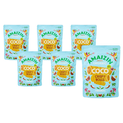 SET 6 x Rotoli - tubi croccanti al cocco senza glutine bio 140 g - AMAIZIN