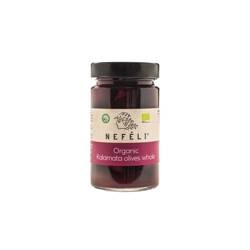 Olive nere Kalamata con nocciolo in salamoia biologiche 300 g (170 g) – Nefeli