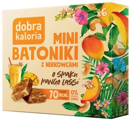 Mini barrette di anacardi al gusto di mango lassi senza zuccheri aggiunti (6 x 17 g) 102 g - Good Kaloria