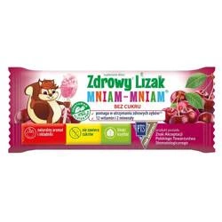 Zdrowy lizak bez cukru o smaku musującej wiśni 60 g - mniam-mniam