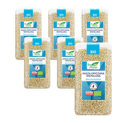SET 6 x Semole di grano saraceno non tostate senza glutine bio 500 g