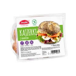 Panino Kaiser con semi di papavero senza glutine (2 pz) 120 g Incola - Gfs