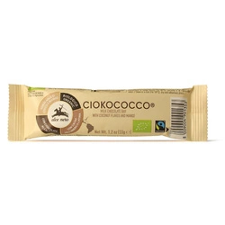 Barretta di cereali ripiena di cocco e mango con copertura di cioccolato al latte del commercio equo e solidale 33 g - ALCE NERO