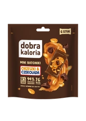Mini barrette di arachidi e cioccolato senza zuccheri aggiunti (6 x 18 g) 108 g - Buone Calorie