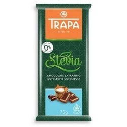 Cioccolato al latte crunch con stevia 75 g – Trapa