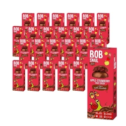 SET 24 x Snack di mela e fragola in cioccolato al latte 30 g