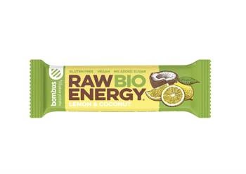 Barretta RAW ENERGY BIOLOGICA limone-cocco senza glutine 50 g – Bombus Bio