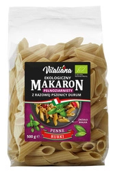 Pasta (integrale di grano duro) penne bio 500 g - vitaliana