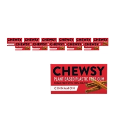 SET 12 x Gomme da masticare aromatizzate alla cannella con xilitolo 15 g - chewsy
