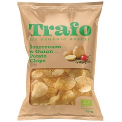 Patatine aromatizzate alla crema e alla cipolla BIO 125 g - Trafo
