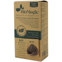 Tintura per capelli intensiva biondo chiaro cenere (8.11) 250 g - BIOMAGIC