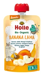Mousse di banana - mela - mango - albicocca in tubo senza zuccheri aggiunti da 6 mesi Demeter BIO 100 g - Holle