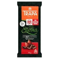 Cioccolato amaro all'80% con stevia 75 g