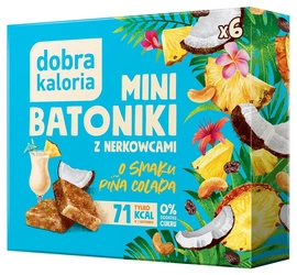 Mini barrette di anacardi al gusto di pina colada senza zuccheri aggiunti (6 x 17 g) 102 g - Good Kaloria
