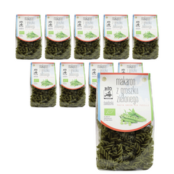 SET 10 x Pasta (a base di piselli verdi) świderki bio 250 g