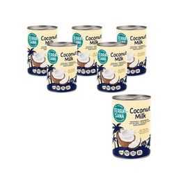 SET 6 x Latte di cocco - bevanda di cocco in scatola senza gomma di guar (22% di grassi) bio 400 ml
