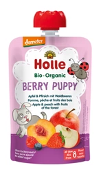 Mousse di mela - pesca - frutti di bosco in tubetto senza zuccheri aggiunti da 8 mesi Demeter BIO 100 g - Holle