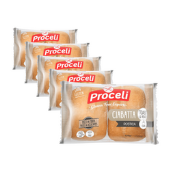 SET 5 x Ciabatta (panini senza glutine) 120 g - Proceli