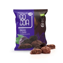 Prugne californiane al cioccolato fondente bio 70 g - Cacao