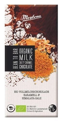 Cioccolato al latte con pezzi di caramello e sale del pakistan bio 100 g