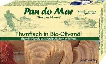 Tonno all'olio d'oliva biologico 120 g – Pan Do Mar