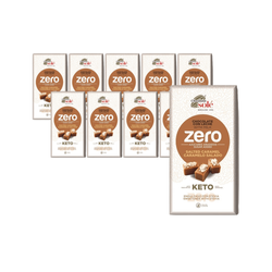 SET 10 x Cioccolato al latte senza zuccheri aggiunti caramello salato con stevia KETO 100 g