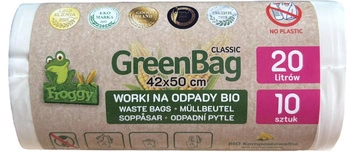 Sacchetti per rifiuti organici e misti (compostabili e biodegradabili) 20 l 10 pz - FROGGY (GREENBAG)