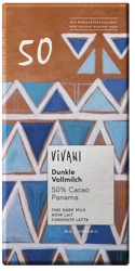 Cioccolato al latte amaro al 50% di cacao bio 80 g