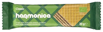 Wafer con crema al latte e cacao biologico 30 g – Harmonica