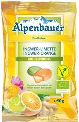 Caramelle ripiene al gusto di zenzero e lime e zenzero e arancia vegan Biologico 90 g – Alpenbauer